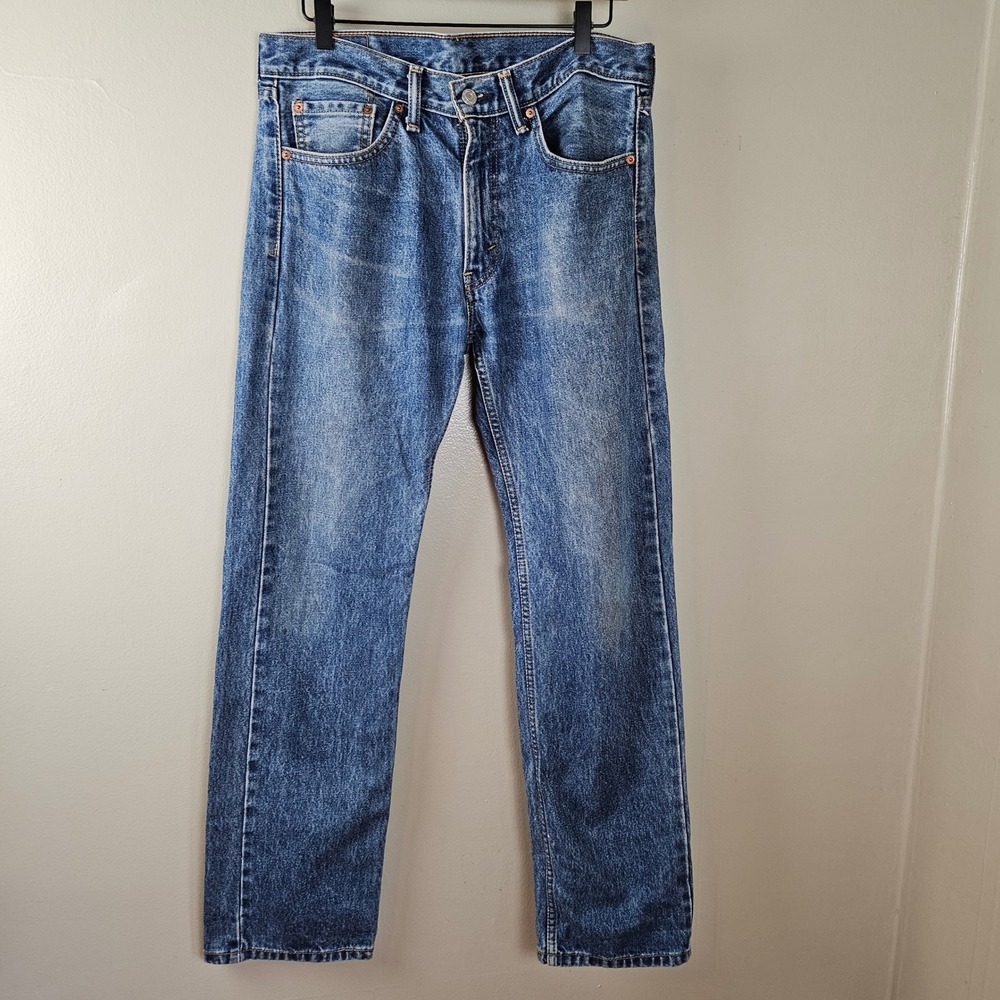 Levi's 505 Straight Leg Jeans S 32x32 Blue Wash Denim